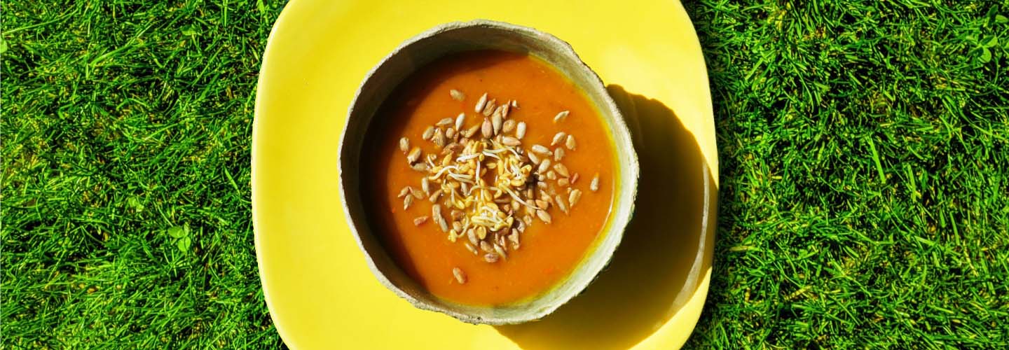 photo d'une assiette de purée et légumes prêt à déguster